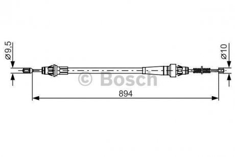 Гальмівний трос BOSCH 1987482365 (фото 1)