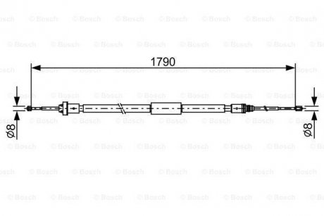 Трос ручного гальма BOSCH 1 987 482 495 (фото 1)
