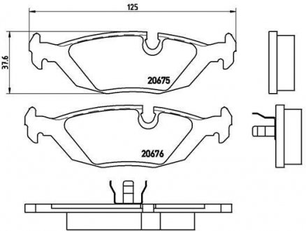 Гальмівні колодки дискові BREMBO P06 009 (фото 1)