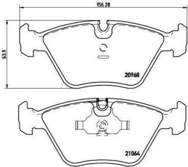 Колодка гальм. диск. BMW 3 (E36) передн. (вир-во) BREMBO P06012 (фото 1)