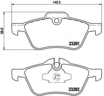 Тормозные колодки BREMBO P06030 (фото 1)