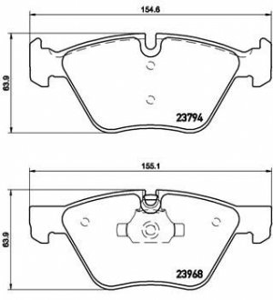 Гальмівні колодки дискові BREMBO P06 036X (фото 1)