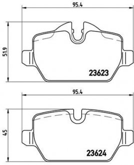 Гальмівні колодки дискові BREMBO P06 037X (фото 1)