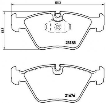 Колодка гальм. диск. BMW X3 передн. (вир-во) BREMBO P06043 (фото 1)