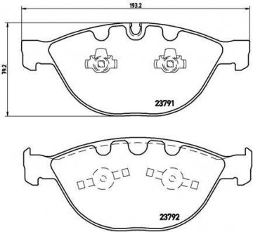 Тормозные колодки BREMBO P06047 (фото 1)