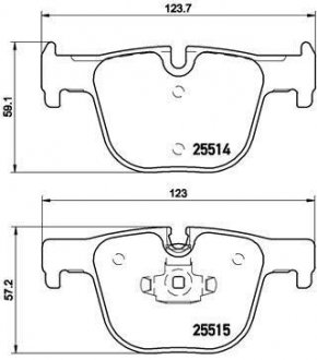 Гальмівні колодки дискові BREMBO P06 072 (фото 1)