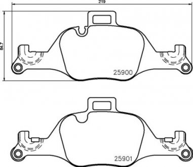 Гальмівні колодки дискові BREMBO P06 107 (фото 1)