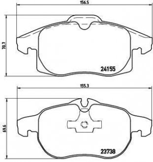 Гальмівні колодки дискові BREMBO P10 011 (фото 1)