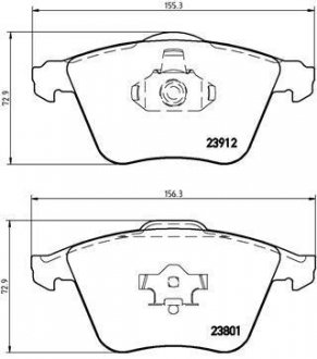 Гальмівні колодки дискові BREMBO P10 012 (фото 1)