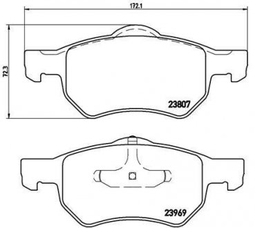 Гальмівні колодки дискові BREMBO P11 013 (фото 1)