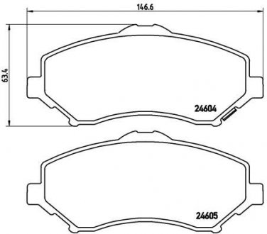 Колодка гальм. диск. DODGE NITRO 2.8CRD 07,JEEP CHEROKEE 2.8CRD 08 передн. (вир-во) BREMBO P 11 022 (фото 1)