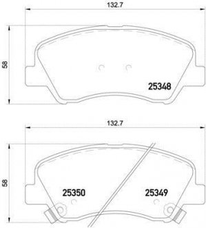 Гальмівні колодки дискові BREMBO P18 025 (фото 1)