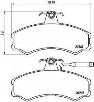 Гальмівні колодки дискові BREMBO P23 022 (фото 1)