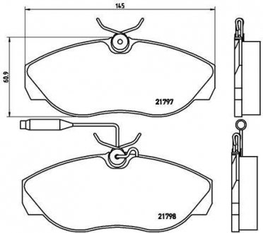 Гальмівні колодки дискові BREMBO P23 068 (фото 1)