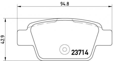 Гальмівні колодки дискові BREMBO P23 080 (фото 1)