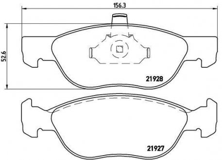 Гальмівні колодки дискові BREMBO P23 081 (фото 1)