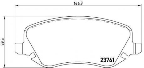 Гальмівні колодки дискові BREMBO P23 088 (фото 1)