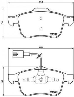 Гальмівні колодки дискові BREMBO P23 103 (фото 1)