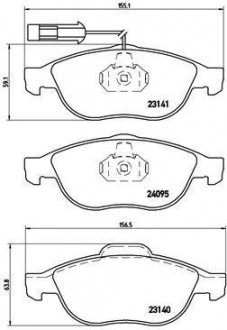 Гальмівні колодки дискові BREMBO P23 114 (фото 1)