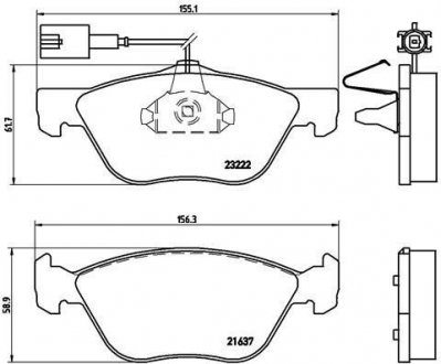 Гальмівні колодки дискові BREMBO P23 116 (фото 1)