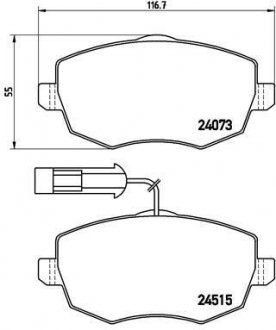 Гальмівні колодки дискові BREMBO P23 128 (фото 1)