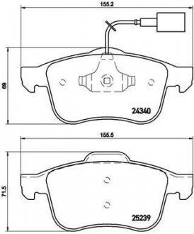 Гальмівні колодки дискові BREMBO P23 132 (фото 1)