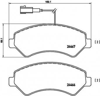 Гальмівні колодки дискові BREMBO P23 136 (фото 1)