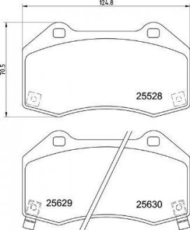 Гальмівні колодки дискові BREMBO P23 182 (фото 1)