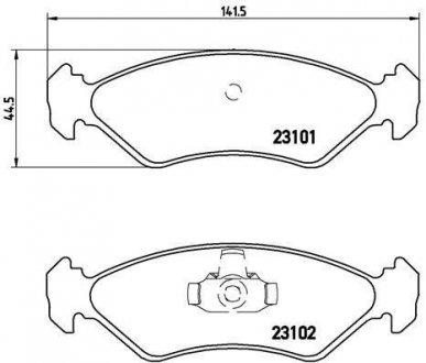 Гальмівні колодки дискові BREMBO P24 044 (фото 1)