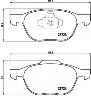 Гальмівні колодки дискові BREMBO P24 061X (фото 1)