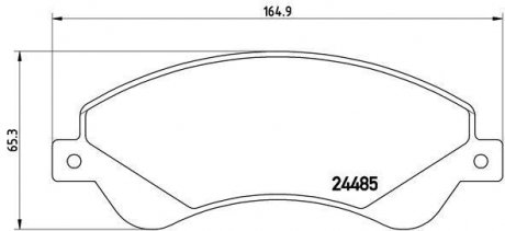 Гальмівні колодки дискові BREMBO P24 065 (фото 1)