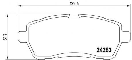 Гальмівні колодки дискові BREMBO P24 072X (фото 1)