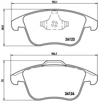 Гальмівні колодки дискові BREMBO P24 076X (фото 1)