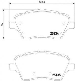 Гальмівні колодки дискові BREMBO P24 151 (фото 1)