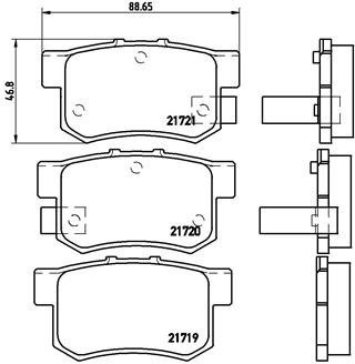 КОЛОДКИ ТОРМОЗНЫЕ BREMBO P 28 022 (фото 1)