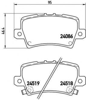 Тормозные колодки BREMBO P28038 (фото 1)