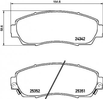 Колодка гальм. диск. HONDA CR-V передн. (вир-во) BREMBO P 28 068 (фото 1)