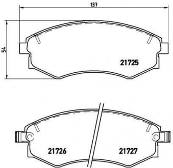 Гальмівні колодки дискові BREMBO P30 022 (фото 1)