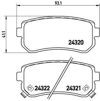 Тормозные колодки BREMBO P30025 (фото 1)