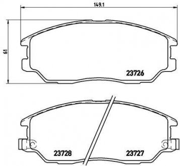 Гальмівні колодки дискові BREMBO P30 028 (фото 1)