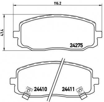 Тормозные колодки BREMBO P30032 (фото 1)