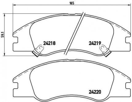 Гальмівні колодки дискові BREMBO P30042 (фото 1)