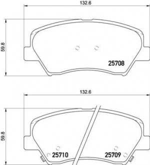 Гальмівні колодки дискові BREMBO P30 073X (фото 1)