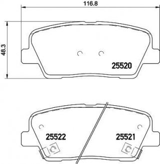 Гальмівні колодки дискові BREMBO P30 081 (фото 1)