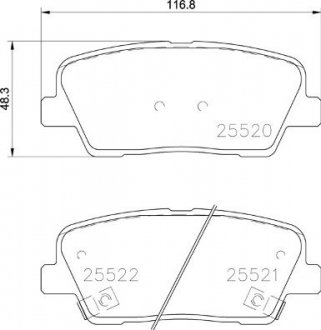 Гальмівні колодки дискові BREMBO P30 104 (фото 1)