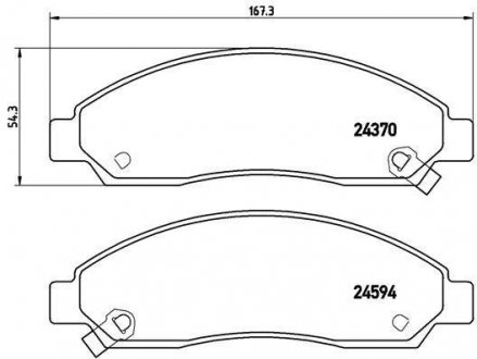 Гальмівні колодки дискові BREMBO P34 005 (фото 1)