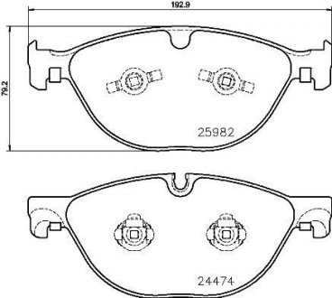 Гальмівні колодки дискові BREMBO P36 029 (фото 1)