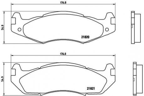 Гальмівні колодки дискові BREMBO P37 001 (фото 1)