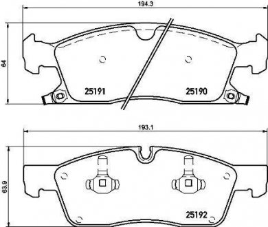 Гальмівні колодки дискові BREMBO P37 015 (фото 1)