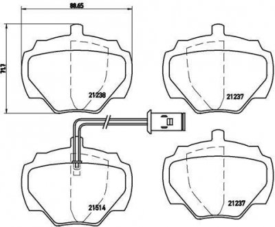 Гальмівні колодки дискові BREMBO P44 003 (фото 1)